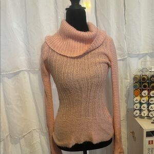 Derek Heart Soft Pink Cowl Neck Sweater
